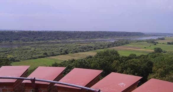 View of Nemunas Valley from the Raudonė Castle.