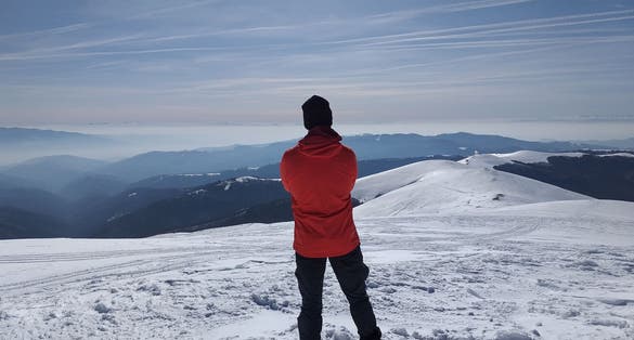 views of a mountaineer.