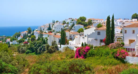 photo of view of Spanish landscape, Nerja, Costa del Sol, Spain