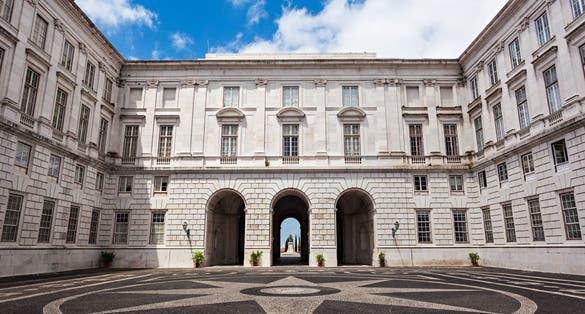 Photo of The Ajuda National Palace is a neoclassical monument in the civil parish of Ajuda in Lisbon, Portugal.