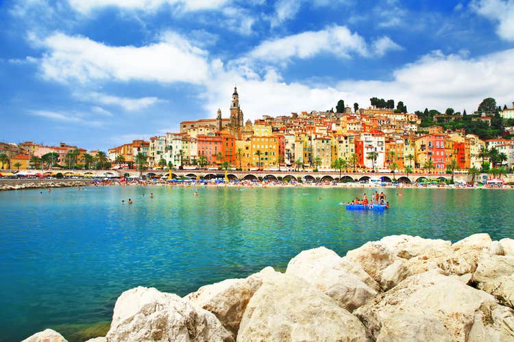 Menton - sunny town in south of France