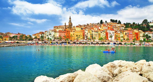 Menton - sunny town in south of France