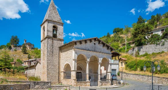 Santa Maria del Soccorso Church in Tagliacozzo, province of L'Aquila, Abruzzo, Italy.