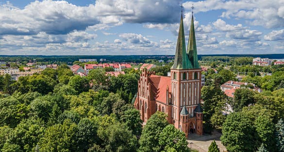 historic church in Olsztyn's old town