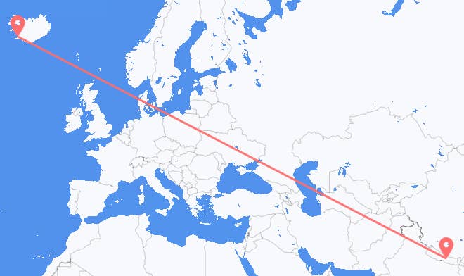 Kathmandu to Reykjavik