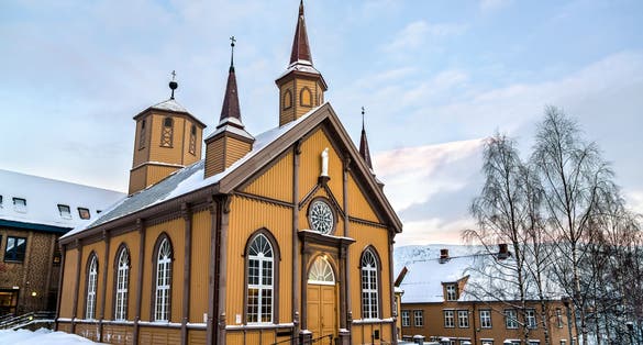 Cathedral of Our Lady in Tromso, Polar Norway.