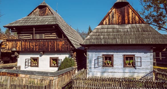 Photo of Museum of the Slovak Village is the largest ethnographic open-air exposition in Slovak republic. Architectural theme.