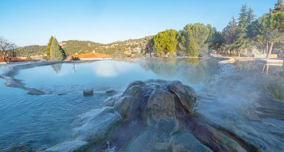 Photo of Karahayit red Springs are a separate spring water with its own unique combination of minerals, Denizli, Turkey.