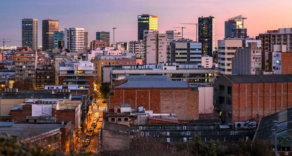 The city of L'Hospitalet de Llobregat, Barcelona.