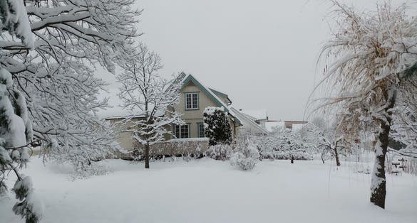 Photo of snowing in Winter ,Kongsberg ,Norway.