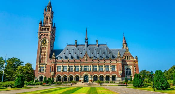 Vredespaleis, seat of the international court of justice, in the hague, netherlands