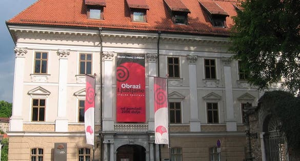 Photo of City Museum of Ljubljana at morning,Slovenia.