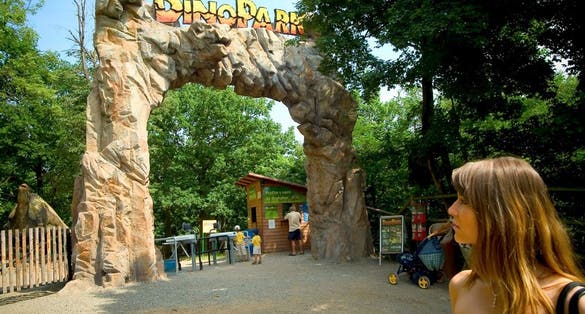 Photo of entrance of DinoPark Plzeň, Czech Republic.