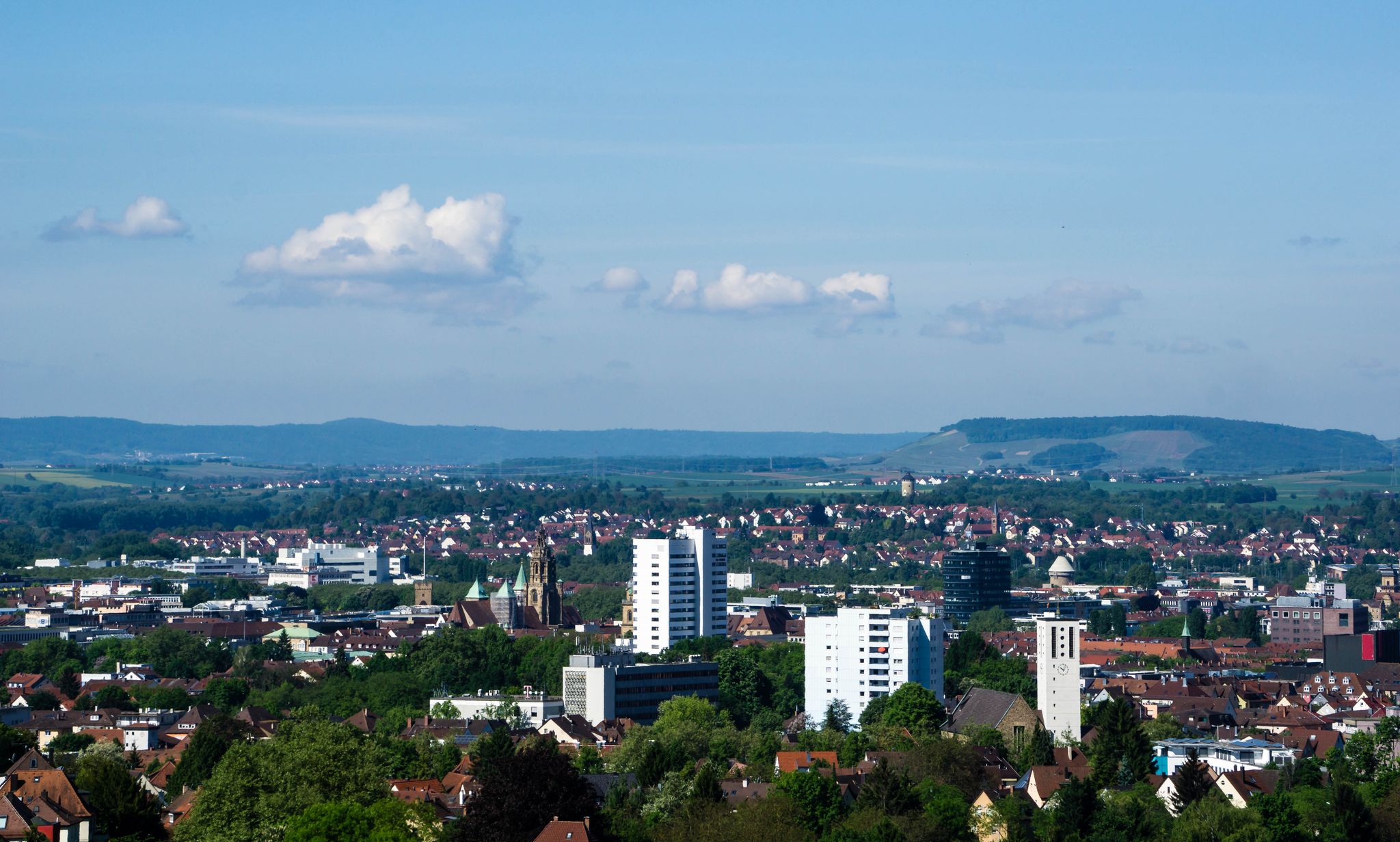 Photo of Panorama cityscape of Heilbronn in Baden Wuerttemberg Germany.