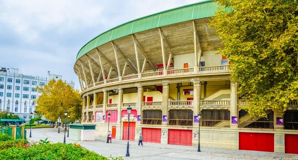Photo of Plaza de toros – a bullring in the spanish city Pamplona.