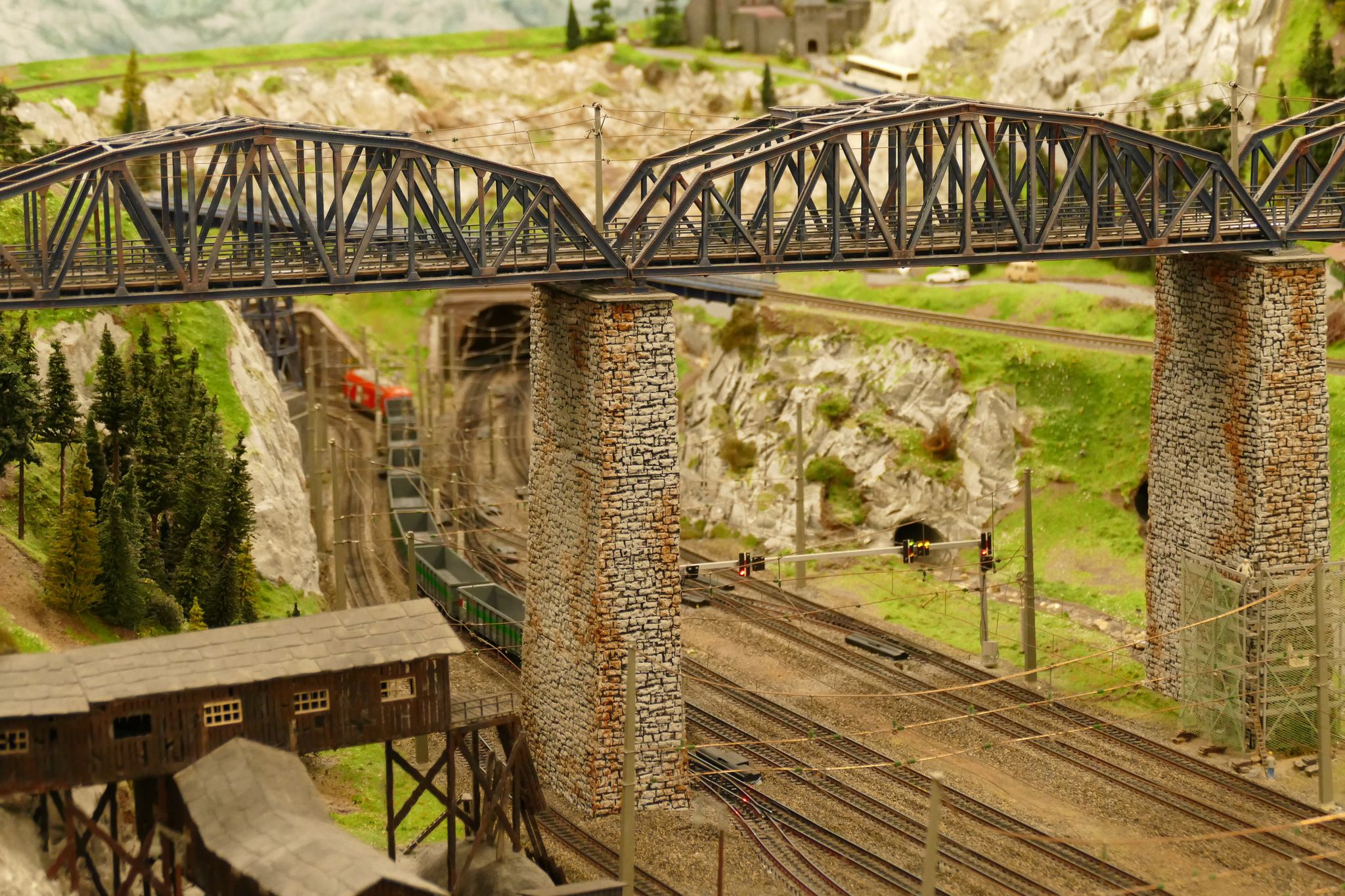 Photo of a model of the railway in the Miniatur Wunderland in Hamburg, Germany