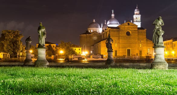 Padua - Prato della Valle at night. Padova, Italy.