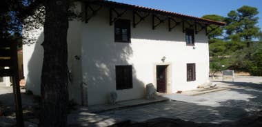 Photo of aerial view of Tolo and its bay, Greece.