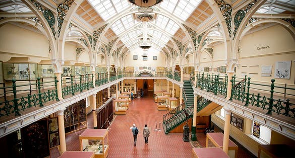 Photo of Industrial Gallery, the original part of the Art Gallery in Birmingham Museum and Art Gallery, Birmingham, England.