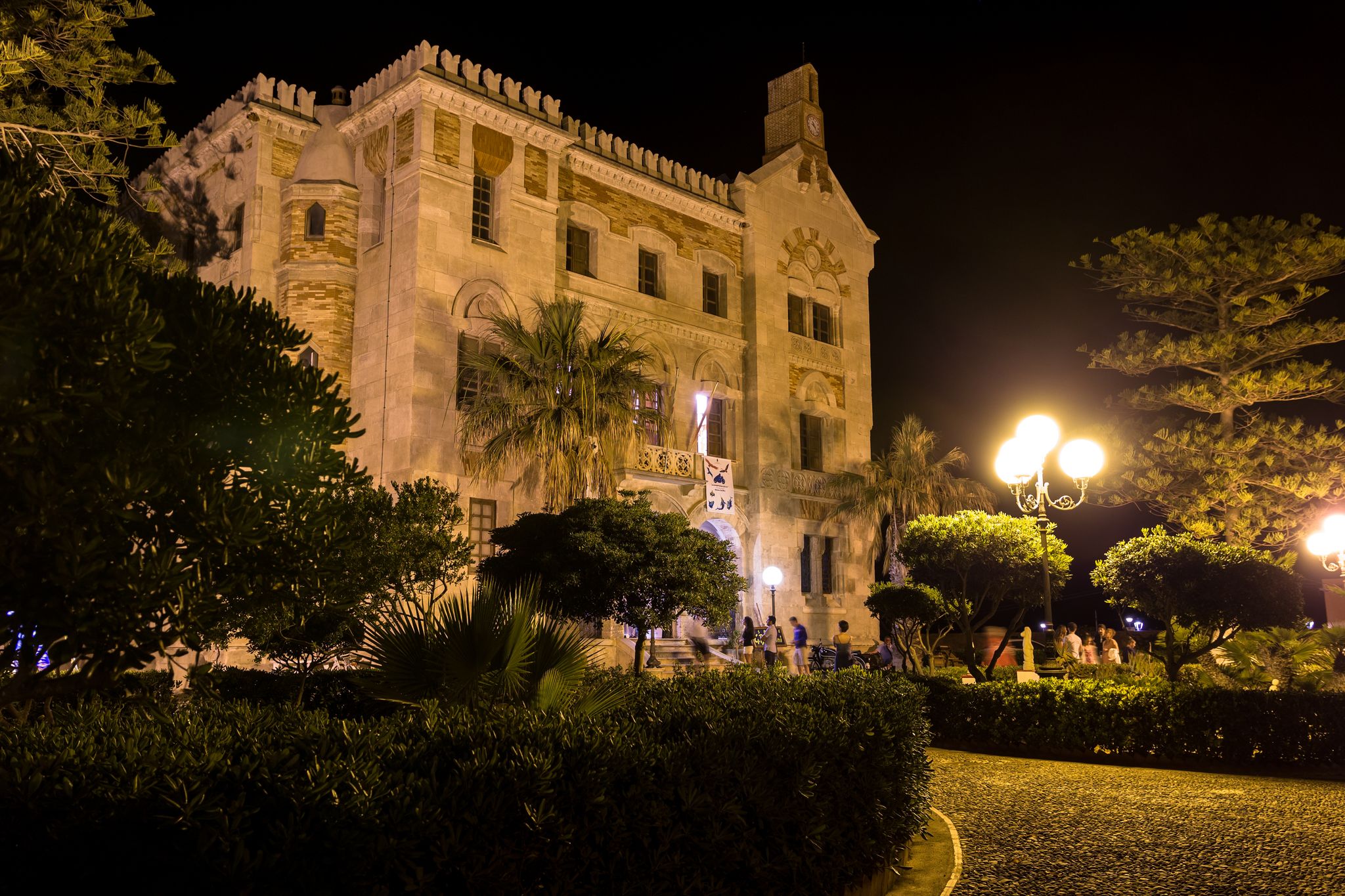 Night view of Villa florio, Favignana