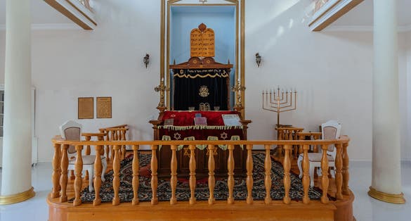 Photo of Interior of synagogue in Batumi, Georgia.