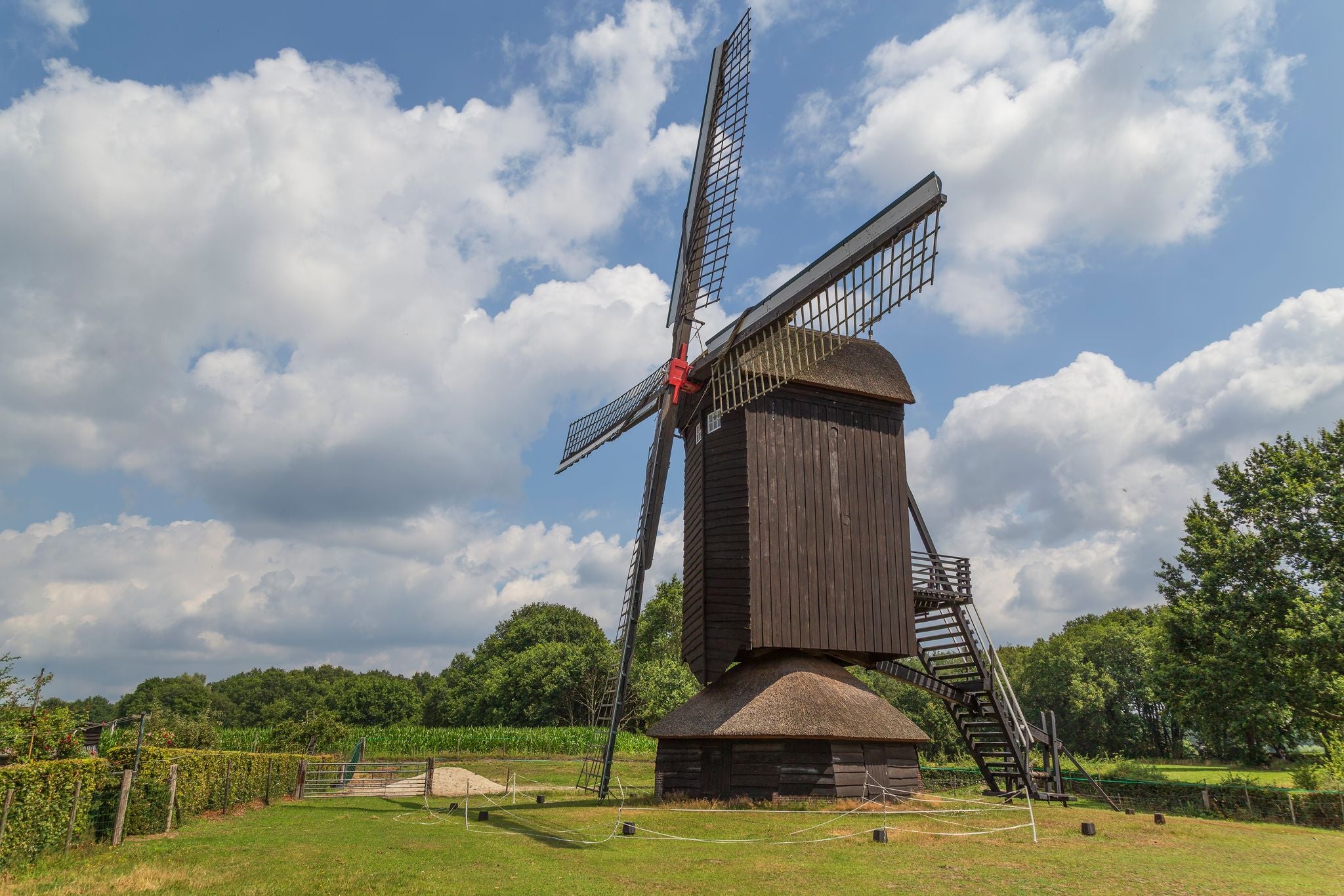 photo of one of the oldest windmills in the Netherlands - Doesburgermolen, near the town of Ede and Lunteren in Gelderland.