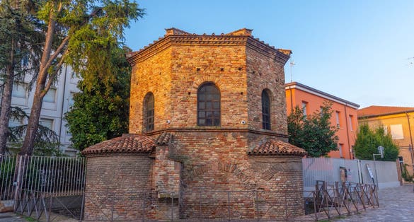 photo of view of Battistero degli Ariani in Italian city Ravenna, Italy.