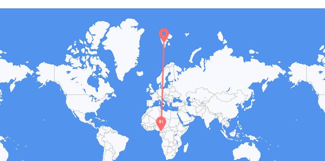 le Cameroun à Svalbard et Jan Mayen