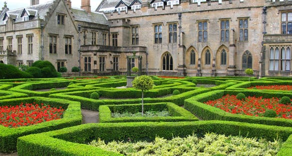 Photo of Newstead Abbey and spanish garden,Nottingham UK