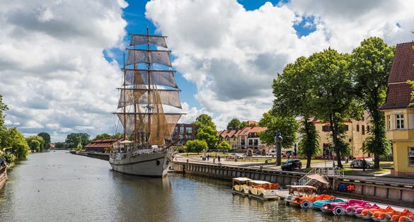 Klaipėda – ship restaurant on the Danes river; Lithuania
