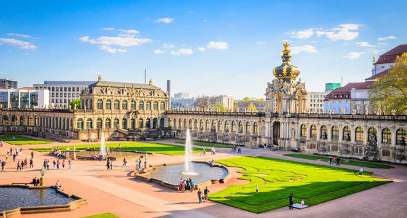 Photo of famous Zwinger palace in Dresden, Saxony, Germany.
