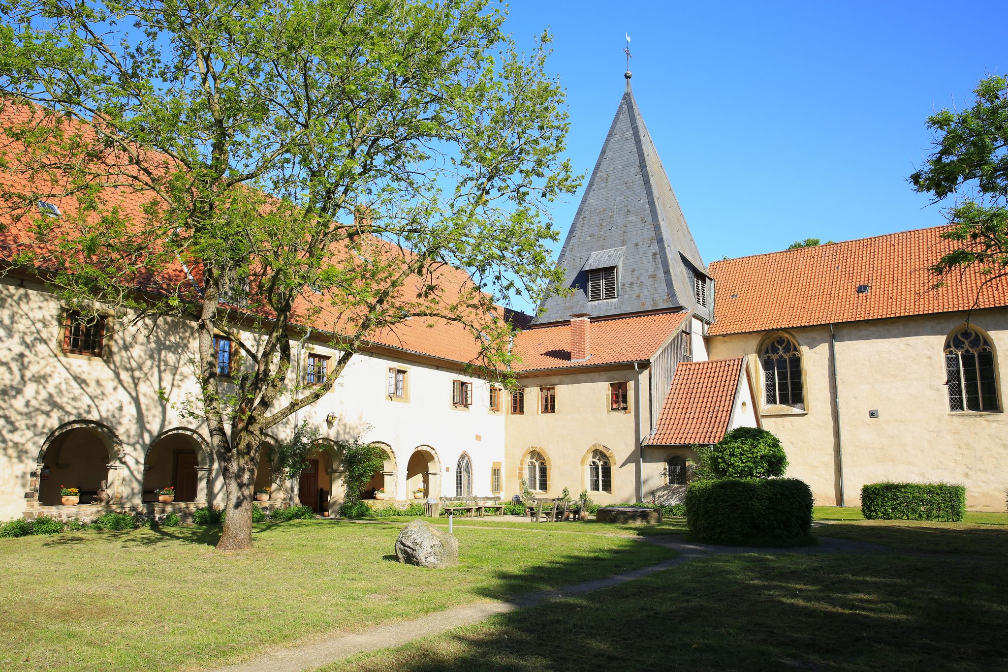 Photo of The medieval Abbey Malgarten near Bramsche in Osnabruecker Land, Lower Saxony, Germany.