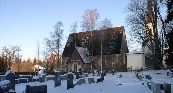 Photo of Vanaja Church in Hämeenlinna, since 1490, Finland.