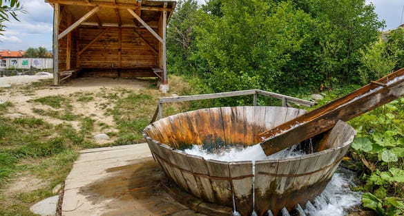 Photo of Ancient natural washing machine built in the yard of the house in Bansko.