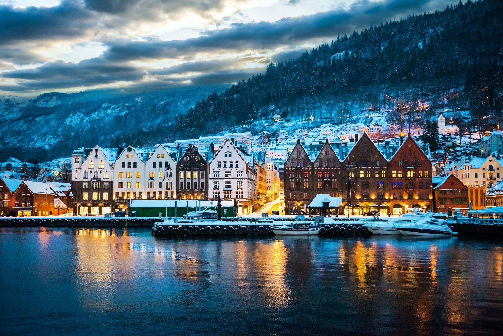 panoramic view on Bergen, Norway