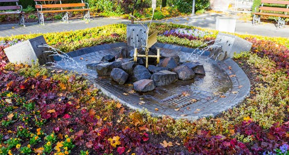 Photo of Fountain in the Park in Bad Neuenahr,Germany.