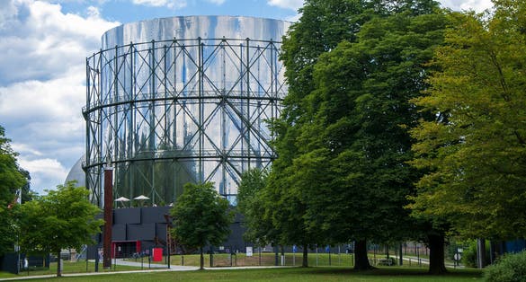 Photo of historic Gasometer Pforzheim, Germany.