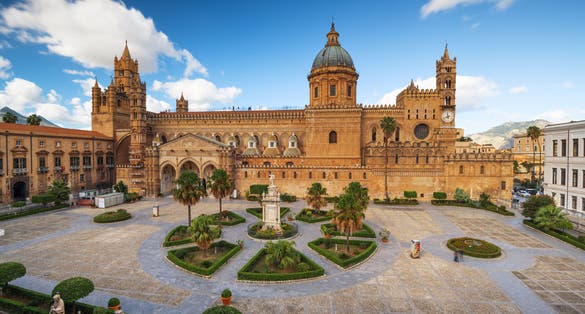 photo of view of Palermo, Italy at the Palermo Cathedral, Palermo, Italy.