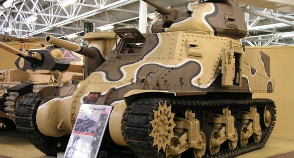 British General Grant tank at Bovington tank museum.