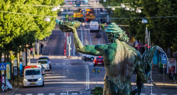 The Poseidon Statue in Gothenburg, Sweden.
