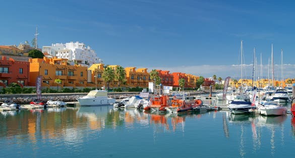 Portimao, Portugal,  Marina at Portuguese town Portimao.
