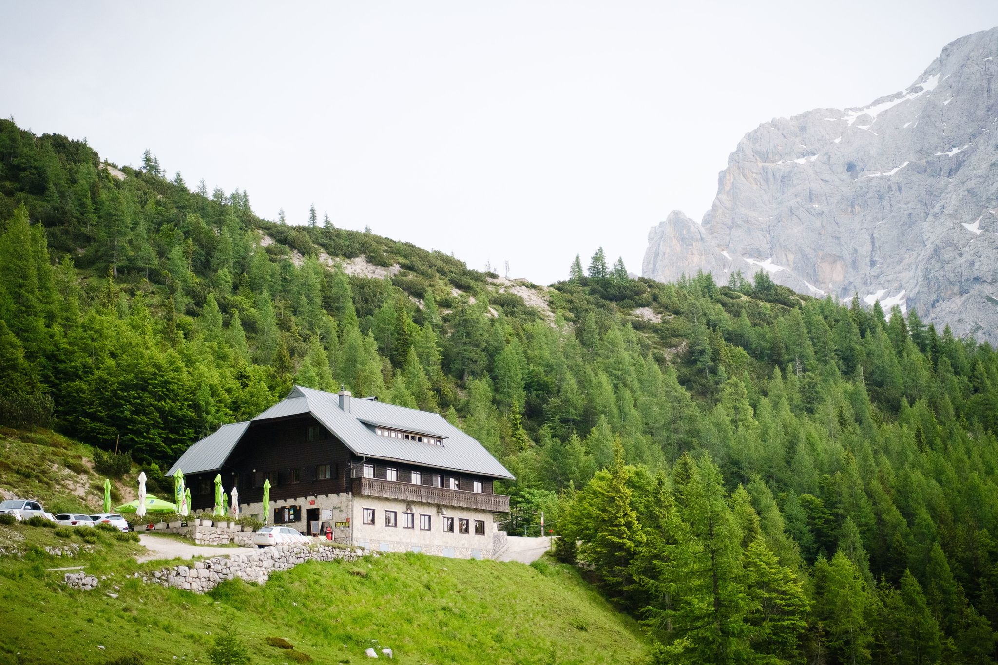 Photo of Tičar's mountain cottage on Vršič.