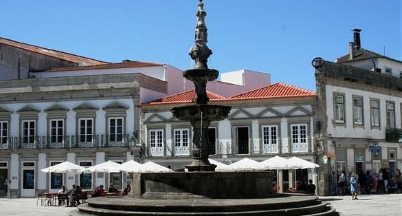 Photo of Square in the town of Viana do Castelo in Portugal. 