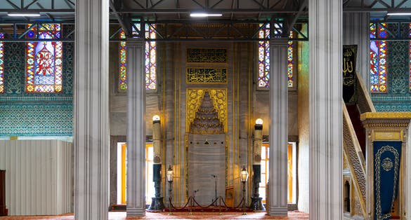  Interior view of Sultan Ahmed Mosque