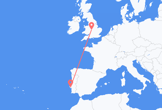 Birmingham to Lisbon