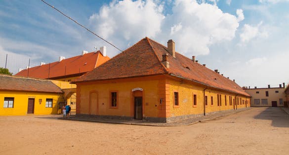 Photo of Old houses in Terezin concentration camp, Czech Republic.