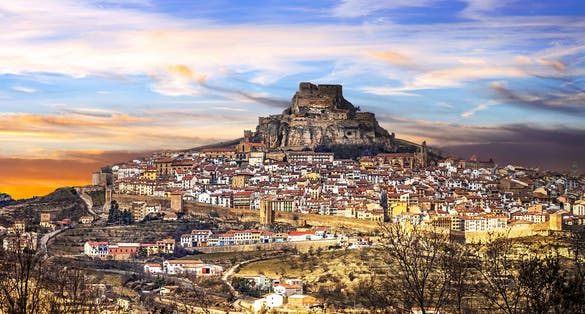 Photo of Impressive view of medieval village Morella Castellon, Valencian province of Spain.