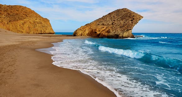 Photo of Almeria Playa del Monsul beach at Cabo de Gata in Spain.