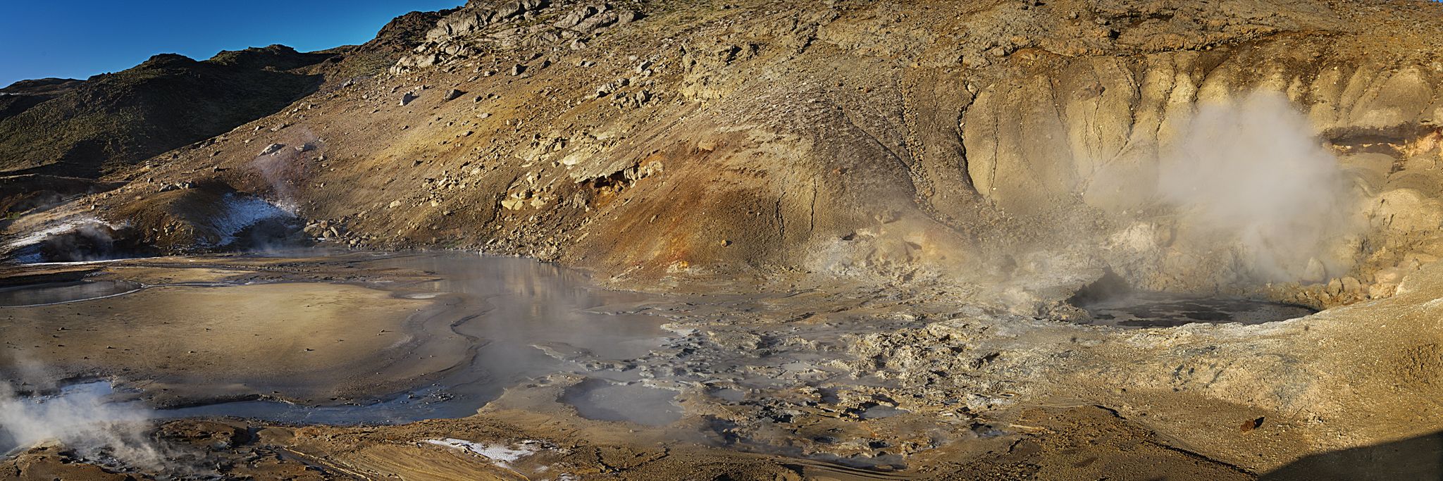 photo of view of Krysuvik Geothermal Area on the Reykjanes Peninsula, Iceland.