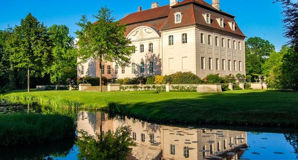 Branitz castle in Cottbus, Germany. built for August Heinrich Graf von Pueckler-Muskau in 1871. The Castle is located in the beautiful Branitz Parc.